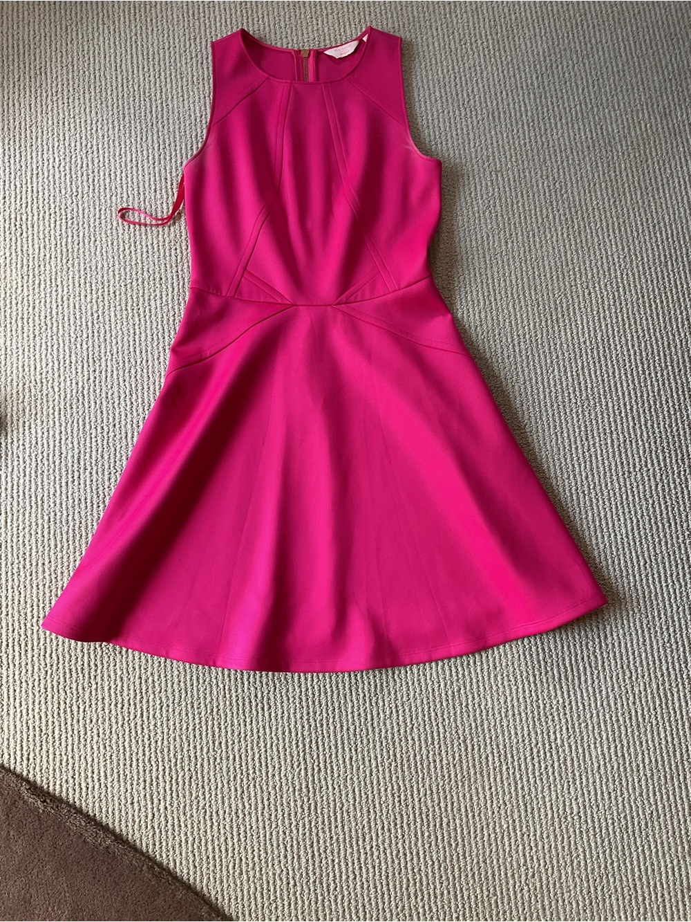 Ted Baker Hot Pink Sleeveless Fit-and-Flare Dress